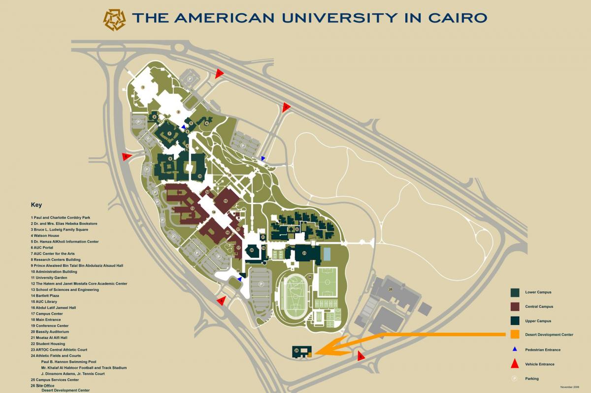 Kaart auc uus kairo ülikooli
