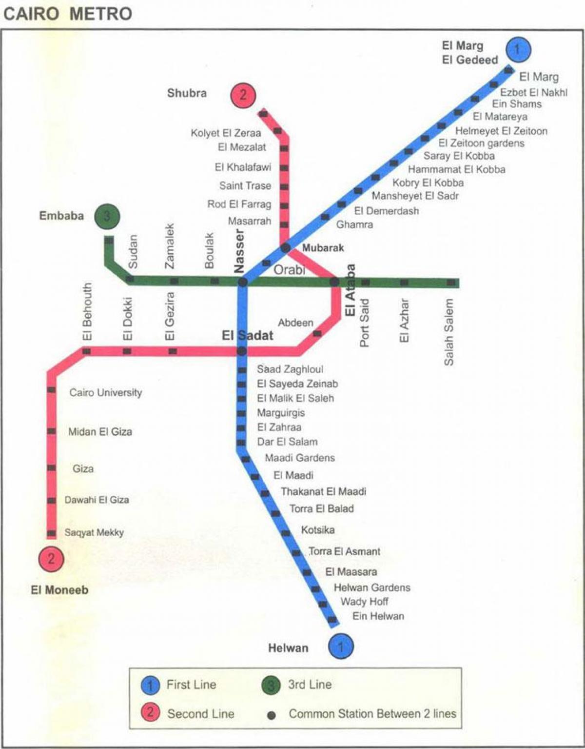 kairo metroo kaart
