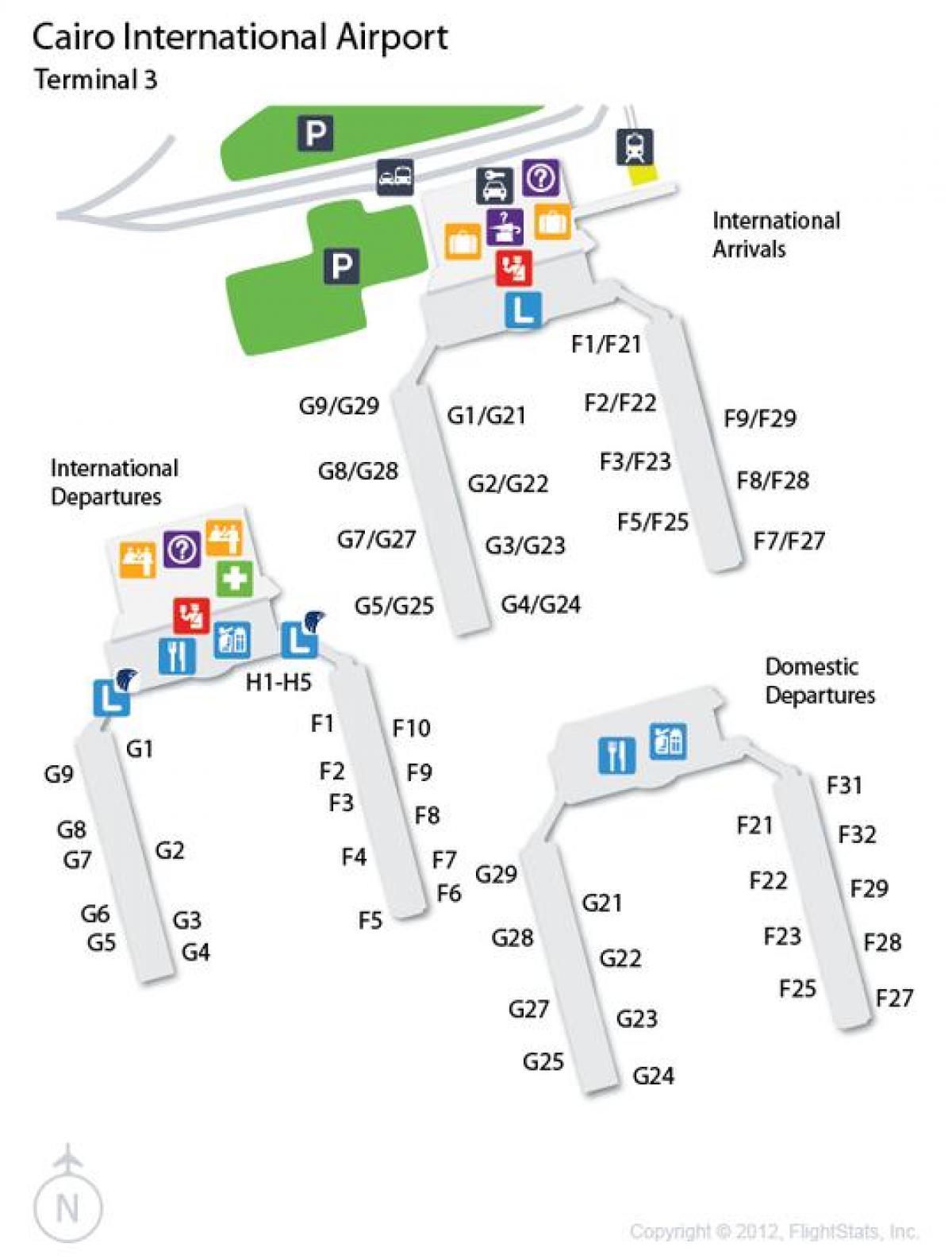 Kaart kairo lennujaamas terminali