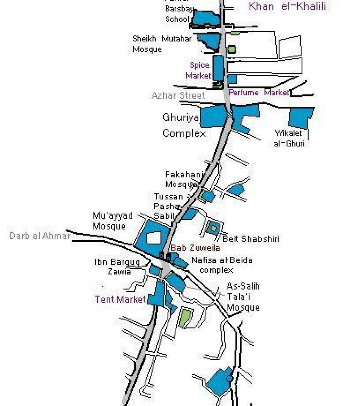 khan el khalili bazaar kaart